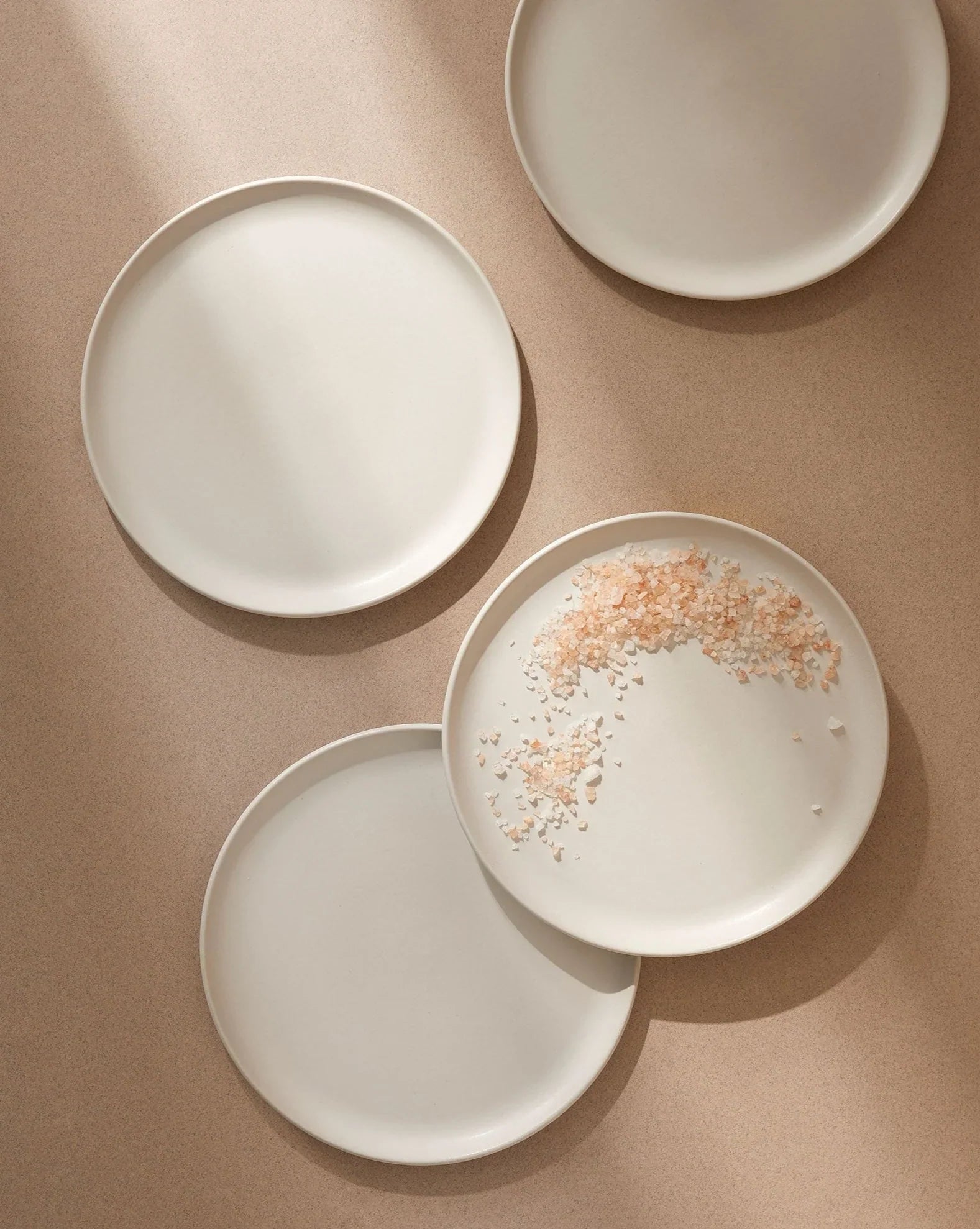 white plates